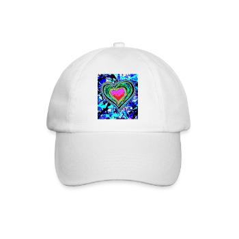 Heart Love spray paint graffiti cool - Baseball Cap - white/white - Front