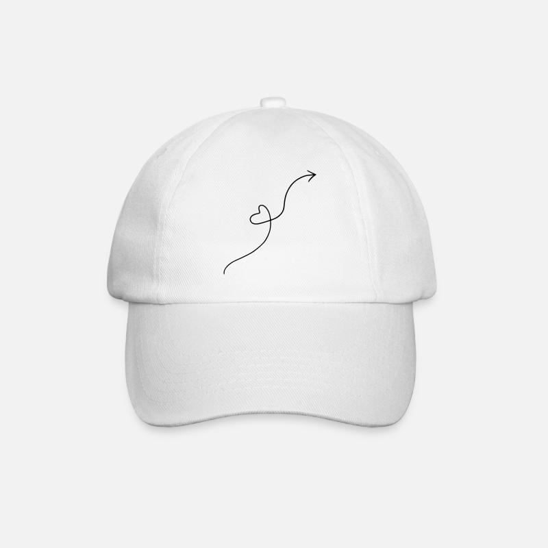 Flèche du cœur - Casquette classique - blanc/blanc
