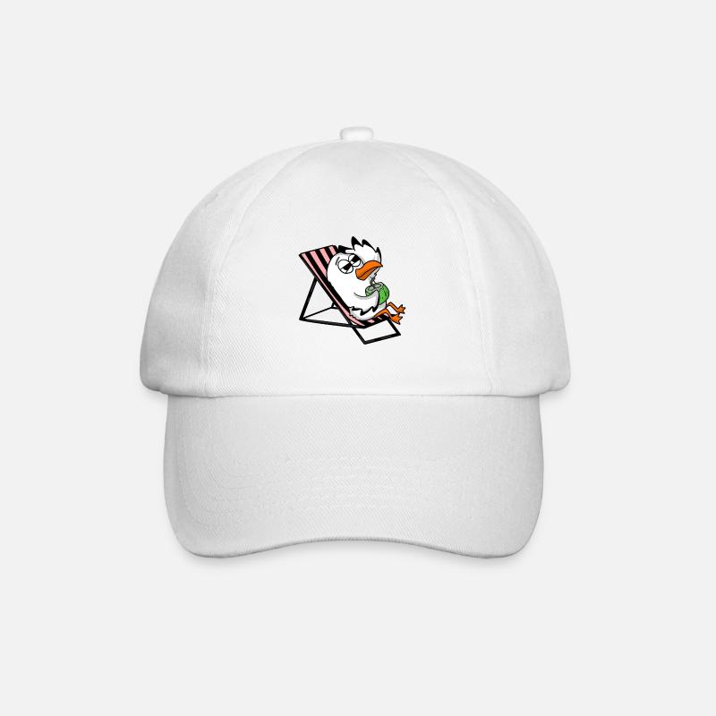 Möwe - Baseballkappe - Weiß/Weiß