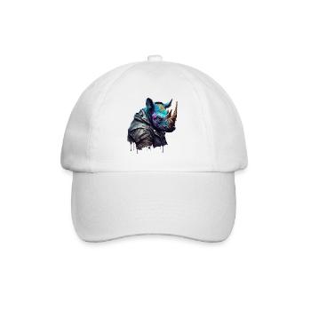 CS Rhino, animal de la collection Cyber Squad - Casquette classique - blanc/blanc - Devant