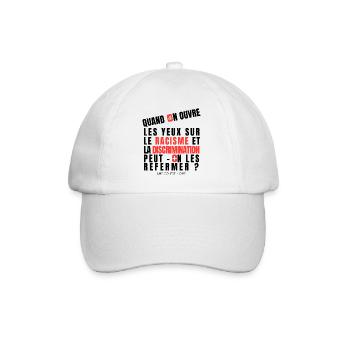 Faite l'amour pas la guerre, peace and love - Casquette classique - blanc/blanc - Devant