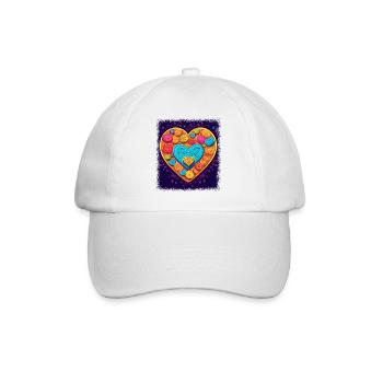 Symbole de la paix cool paix globale des années 60 blague fun bday - Casquette classique - blanc/blanc - Devant