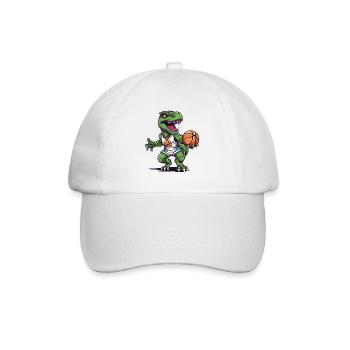 Basketball Dinosaure T-Rex Player Sports Cartoon - Casquette classique - blanc/blanc - Devant