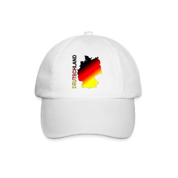 Deutschland Karte Schrift - Baseballkappe - Weiß/Weiß - Vorne