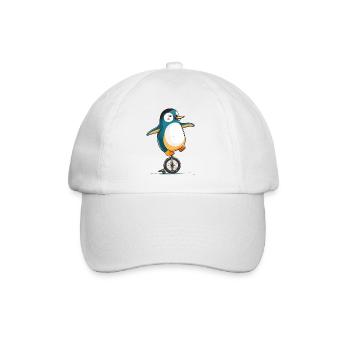 Circus Penguin - Baseball Cap - white/white - Front