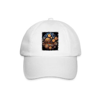 Peace Symbol Fun Pride Green Birthday Joke - Baseball Cap - white/white - Front