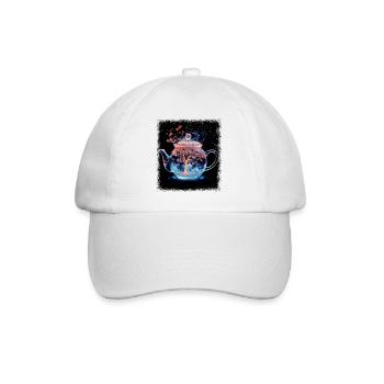 birthday present boba tea animal happy - Baseball Cap - white/white - Front
