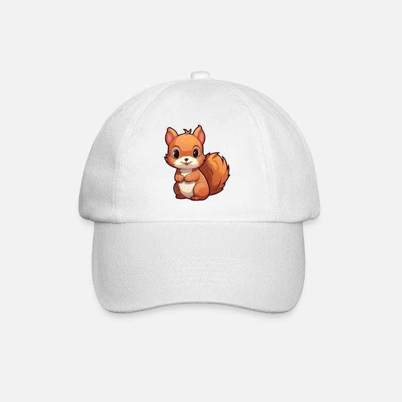 Écureuil Kawaii - Casquette classique - blanc/blanc