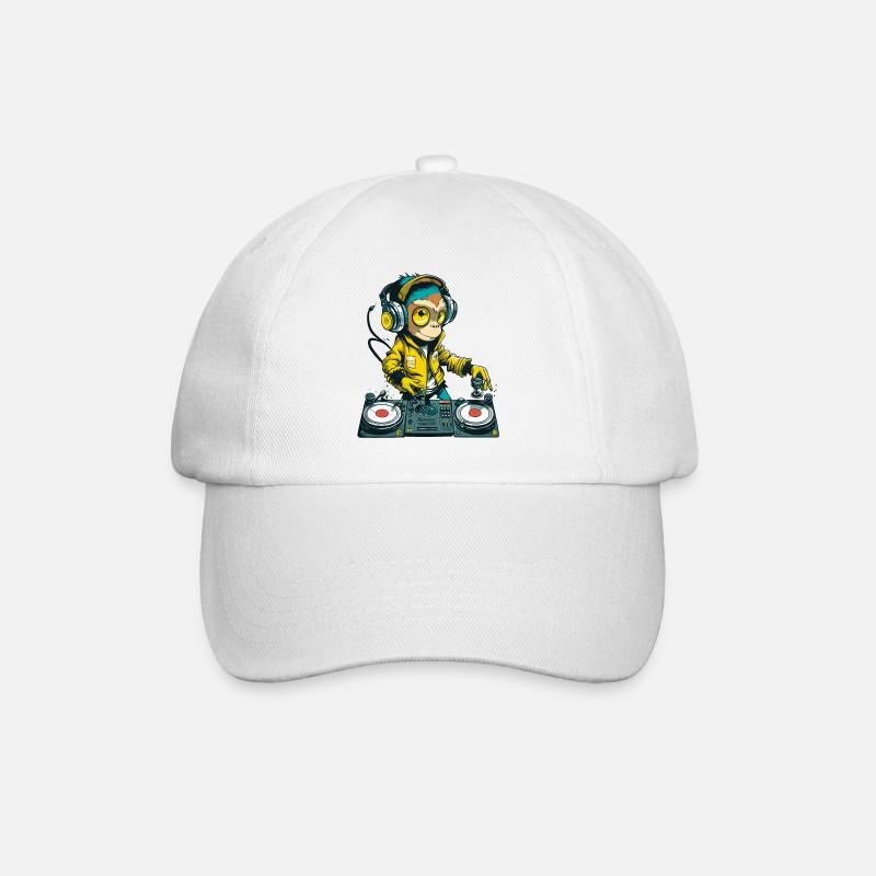 Affen-Beats - Baseballkappe - Weiß/Weiß
