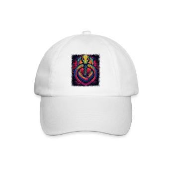 nerdsbyleo gift shirts for snake - Baseball Cap - white/white - Front