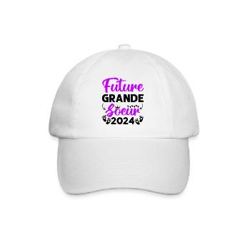 Future grande soeur 2024 bientôt grande soeur - Casquette classique - blanc/blanc - Devant