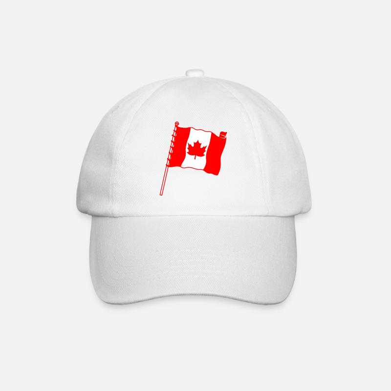 Drapeau : Feuille d’érable du Canada - Casquette classique - blanc/blanc