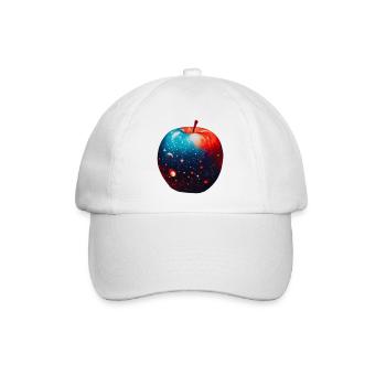 Galaxie in einer pflanzlichen Apfelkraft - Baseballkappe - Weiß/Weiß - Vorne