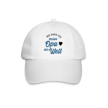 Wir haben den besten Opa der Welt - Baseballkappe - Weiß/Weiß - Vorne