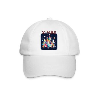 Merry X-Mas - Baseballkappe - Weiß/Weiß - Vorne