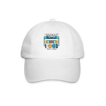 42e anniversaire mari octobre millésime 1981 cassette - Casquette classique - blanc/blanc - Devant