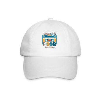 25e anniversaire mari octobre millésime 1998 cassette - Casquette classique - blanc/blanc - Devant