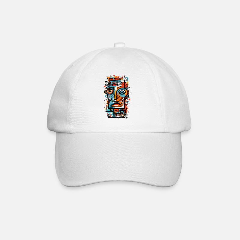 L’art abstrait des visages abstraits - Casquette classique - blanc/blanc
