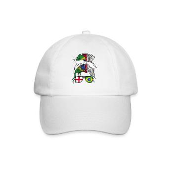 Moitié Brésilienne Moitié Anglaise Fille Brésil Angleterre - Casquette classique - blanc/blanc - Devant