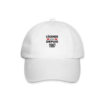 Légende vivante depuis 1987 - Casquette classique - blanc/blanc - Devant