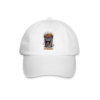 So trashy funny garbage can - Baseball Cap - white/white - Front
