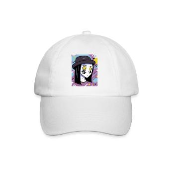 manga anime : artistique, fille colorée avec hu - Casquette classique - blanc/blanc - Devant