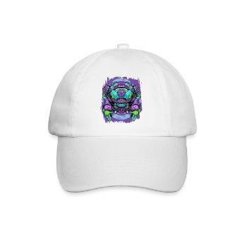 Green Turtle Animal Funny Sayings Funny Geek Fun - Baseball Cap - white/white - Front