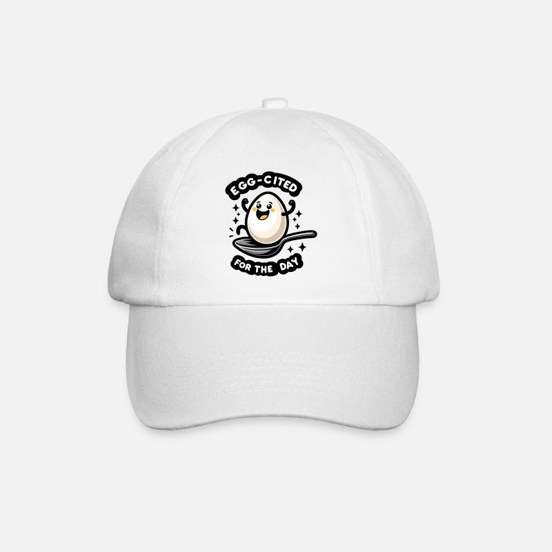 Egg-cited for the Day - Baseball Cap - white/white