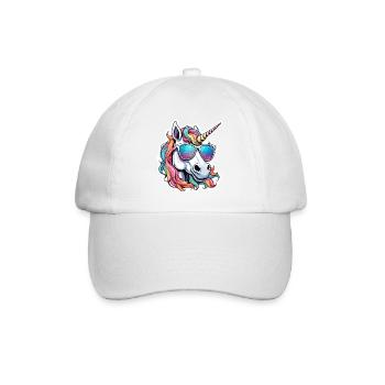 Unicorn / mythical creatures / fairy tales / magic / glitter - Baseball Cap - white/white - Front