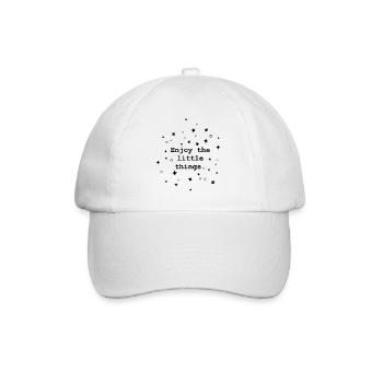 Enjoy the little things. - Baseball Cap - white/white - Front