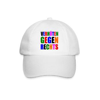 verhüten gegen rechts - Baseballkappe - Weiß/Weiß - Vorne