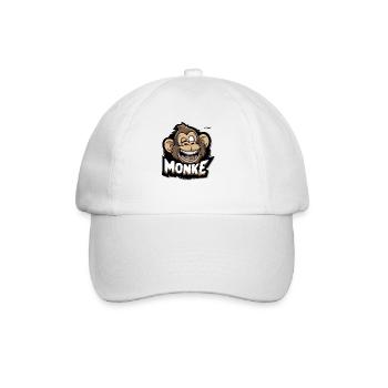 A funny monkey - Baseball Cap - white/white - Front