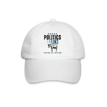 IsLike Distressed Logo Typography - Baseball Cap - white/white - Front