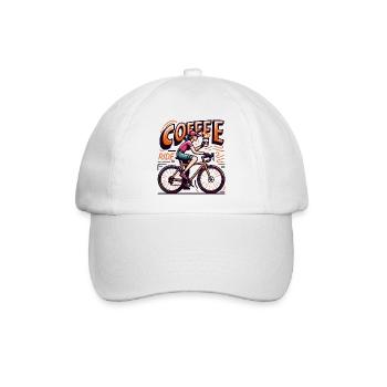 Illustration de balade de café vibrant - Casquette classique - blanc/blanc - Devant