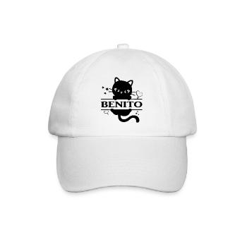Benito t-shirt t-shirt Katze chat idée cadeau - Casquette classique - blanc/blanc - Devant