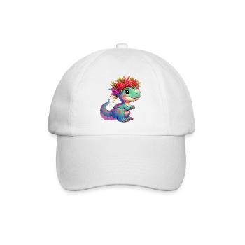 Dinosaurier - Baseballkappe - Weiß/Weiß - Vorne