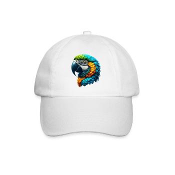 Papagei - Baseballkappe - Weiß/Weiß - Vorne