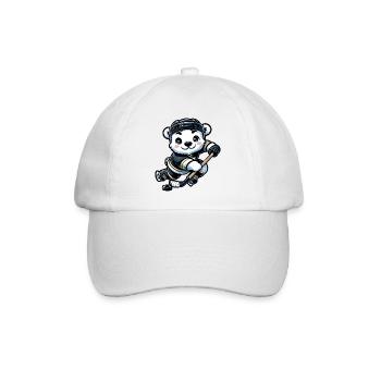 Polar Bear Hockey Club Hockey Player Polar Bear - Baseball Cap - white/white - Front