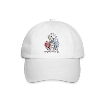 Ich liebe dich auch, Schatz, Zombie-Braut Rosen - Baseballkappe - Weiß/Weiß - Vorne