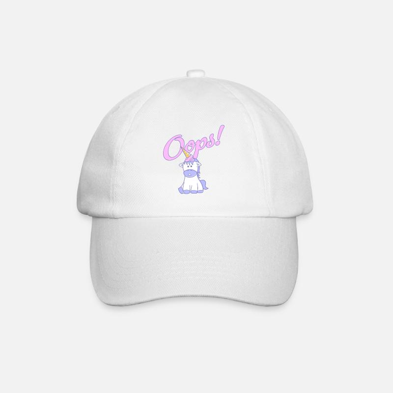 Oops, une licorne ! - Casquette classique - blanc/blanc