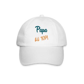 BONNE FÊTE PAPA. PAPA. FÊTE DES PÈRES. PÈRE. BONNE - Casquette classique - blanc/blanc - Devant