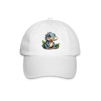 little cute alligator - Baseball Cap - white/white - Front