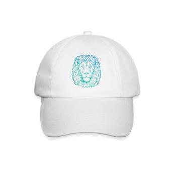 Lion Portrait - Baseball Cap - white/white - Front