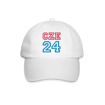 Czech Republic Tschechien - Baseballkappe - Weiß/Weiß - Vorne