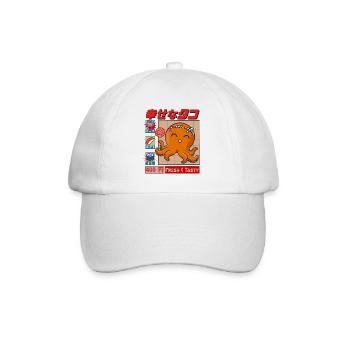 Happy Squid - Fresh & tasty - Baseball Cap - white/white - Front