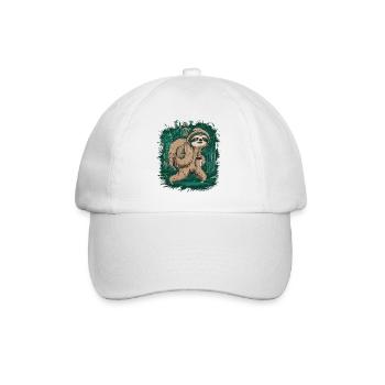 Promenade dans la jungle des paresseux - Casquette classique - blanc/blanc - Devant