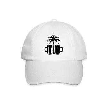 Plage de Beer Palm Trees - Casquette classique - blanc/blanc - Devant