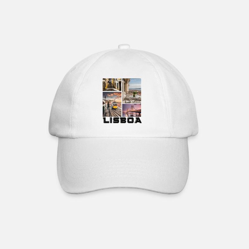 Lissabon Lisboa Urlaub Tram - Baseballkappe - Weiß/Weiß