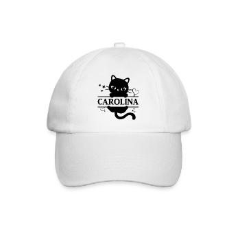t-shirt Carolina t-shirt chat Katze chat chat - Casquette classique - blanc/blanc - Devant