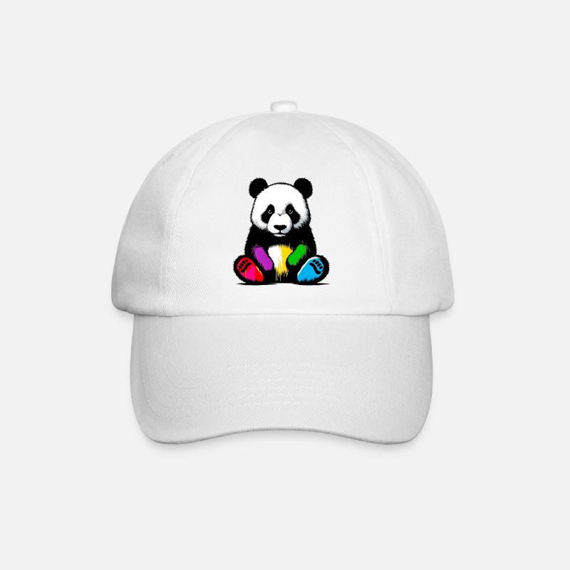 Panda - Baseballkappe - Weiß/Weiß